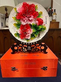 中国　白瓷　浮き彫り牡丹紋大皿　送料込み0516 青白磁牡丹彫【小皿】｜有田焼なら賞美堂本店オンラインショップ